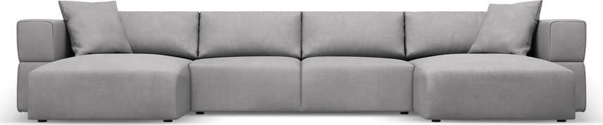 Světle šedá rohová pohovka do 