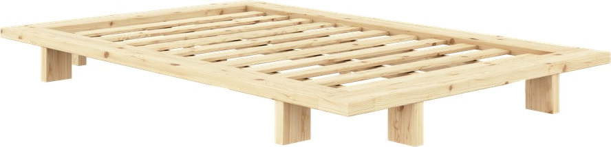 Jednolůžková postel z borovicového dřeva s roštem v přírodní barvě 120x200 cm Japan – Karup Design