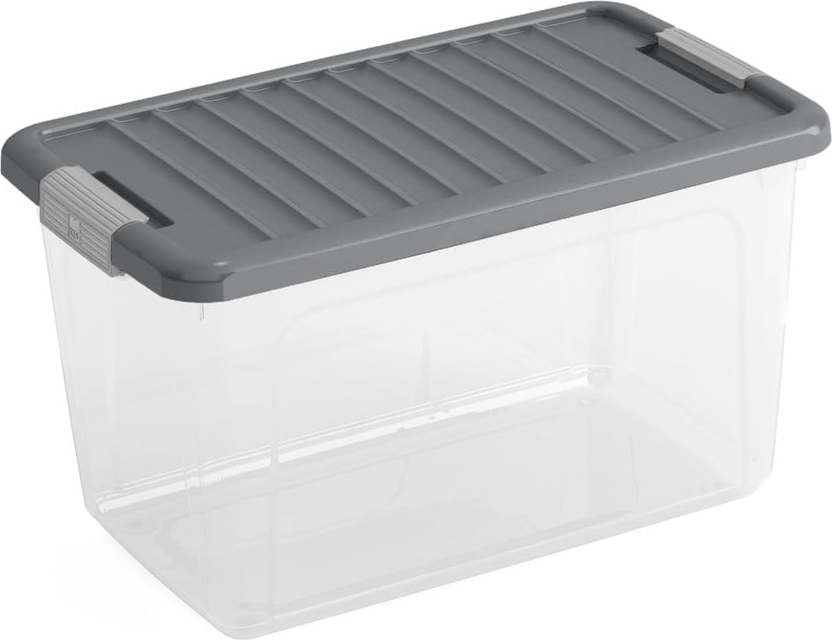 Plastový úložný box s víkem 49x30x28,5 cm W box M – KIS