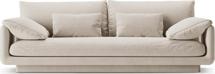 Bílá sametová pohovka 220 cm Torino – Micadoni