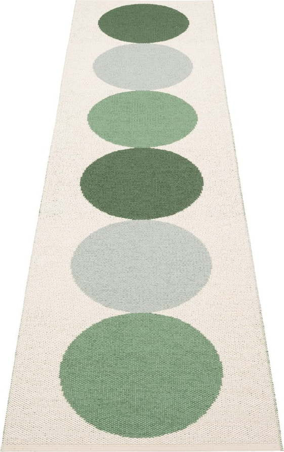 Zeleno-krémový vnitřní a venkovní běhoun 70x280 cm Otto Herb – Pappelina