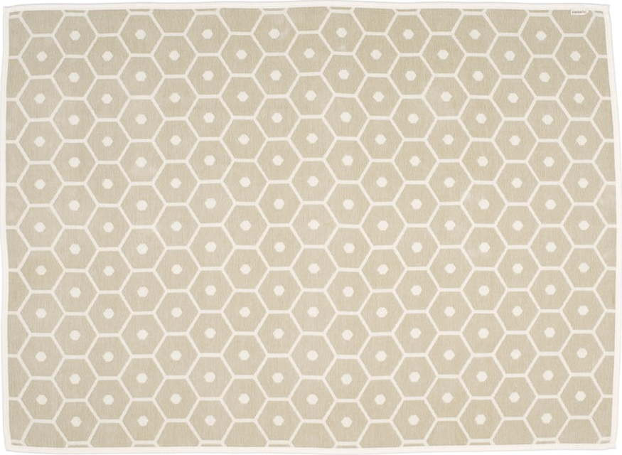 Krémová deka s příměsí vlny 140x180 cm Honey Sand – Pappelina