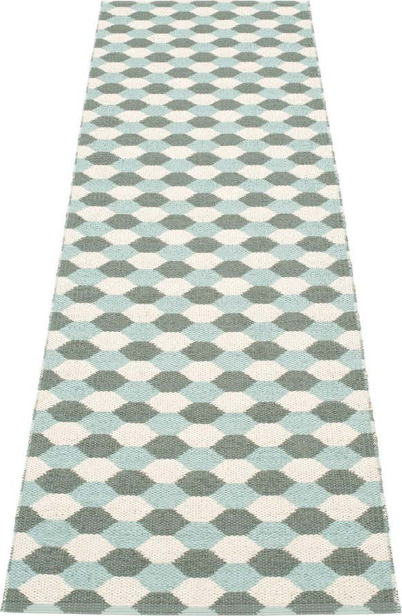 Zeleno-tyrkysový vnitřní a venkovní běhoun 70x250 cm Dana Army – Pappelina