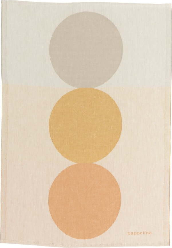 Utěrka s příměsí lnu 46x66 cm Otto Ochre – Pappelina