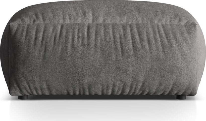 Šedá modulární podnožka z textilie bouclé Martina – Micadoni Home