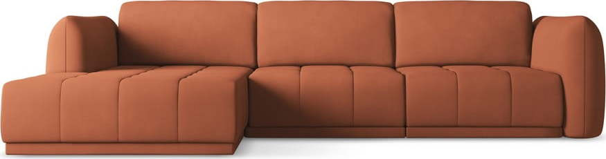 Oranžová rohová pohovka (levý roh) Hoku – Makamii