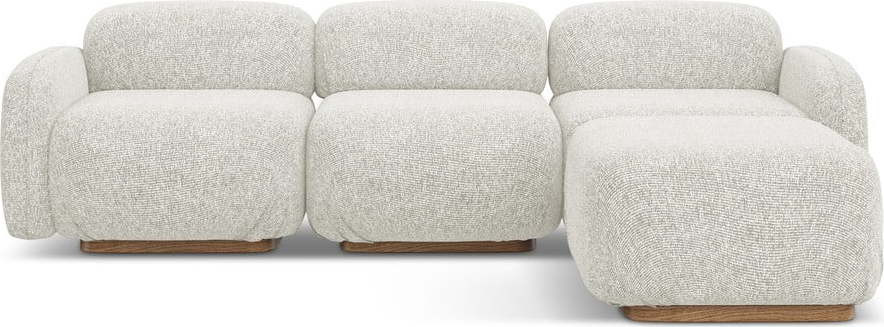 Krémová modulární rohová pohovka (variabilní roh) Ailani – Makamii