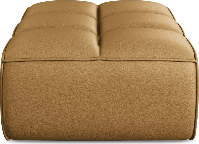 Koňakově hnědá modulární podnožka z imitace kůže Kalai – Makamii