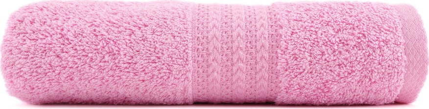 Růžový ručník z čisté bavlny Foutastic, 50 x 90 cm