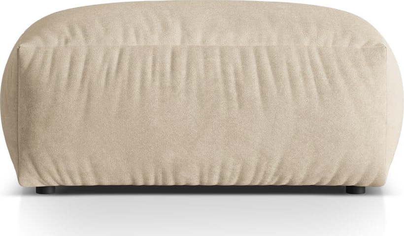 Béžovokrémová modulární podnožka z textilie bouclé Martina – Micadoni Home