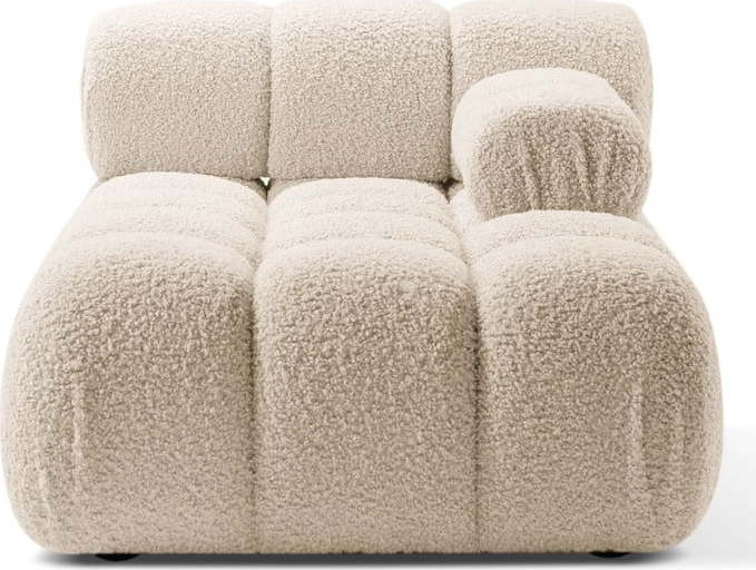 Béžový modul pohovky z textilie bouclé (pravý roh) Bellis – Micadoni Home