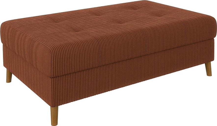 Manšestrová pohovka v cihlové barvě 118 cm Ariella – Ropez