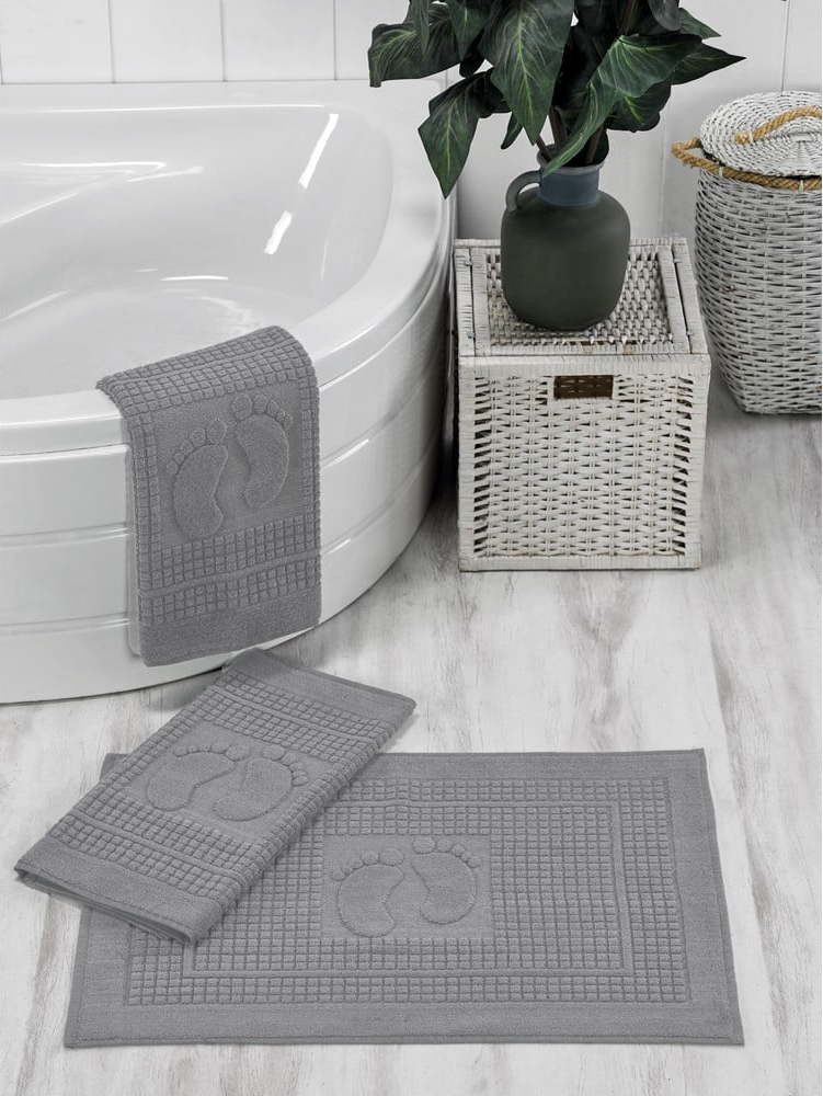 Šedé koupelnové předložky v sadě 3 ks 50x70 cm – Mila Home