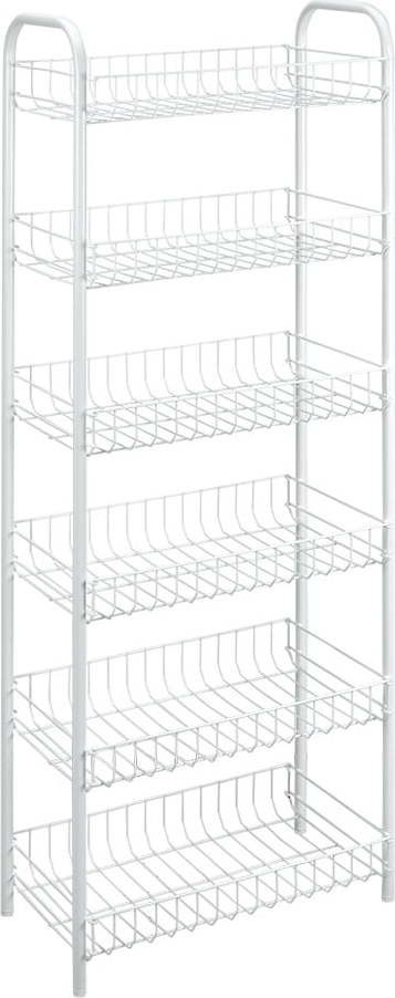 Bílý kovový úložný regál 41x104 cm Monaco – Metaltex