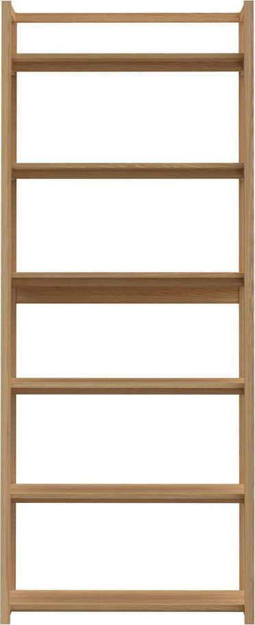 Knihovna v dekoru dubu v přírodní barvě 80x199x40 cm Ludza – Actona