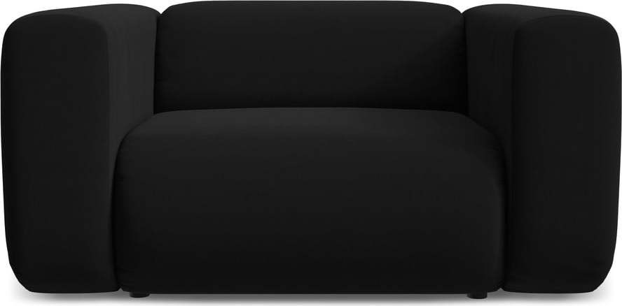 Černé sametové křeslo Ekahi – Makamii