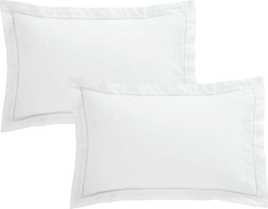 Bavlněný povlak na polštář 50x75 cm Lottie Floral Embroidery – Bianca