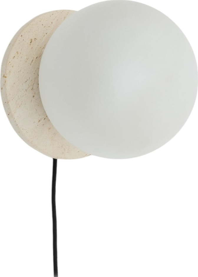 Bílé/krémové nástěnné svítidlo ø 20 cm Malachi – Kave Home