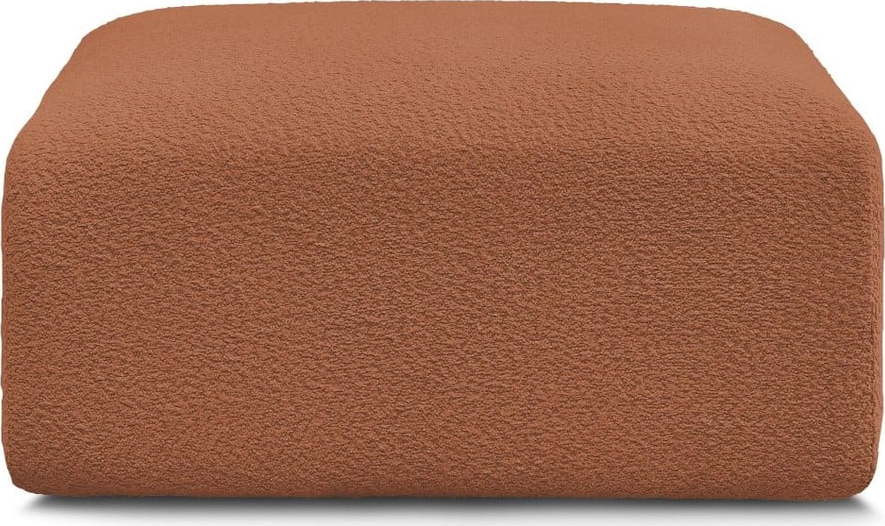 Oranžová podnožka z textilie bouclé Tina – Bobochic Paris