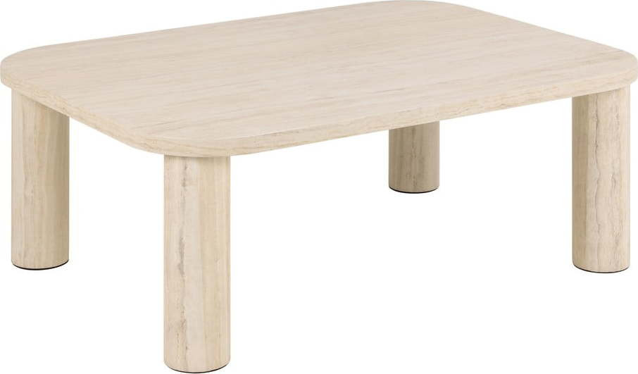 Béžový konferenční stolek v dekoru mramoru 75x100 cm Solano – Actona