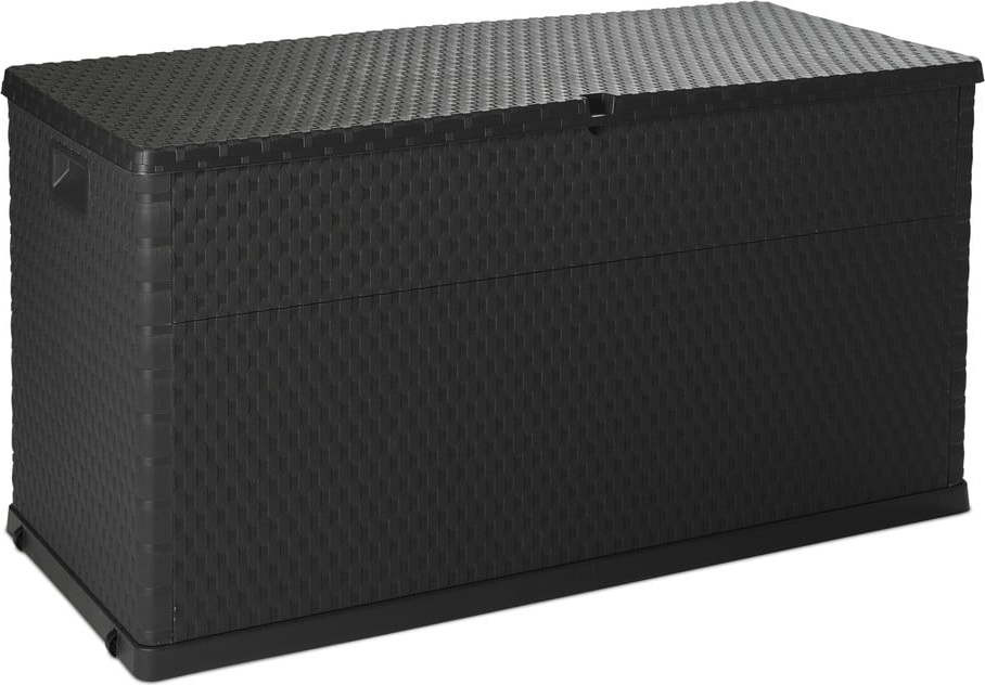 Tmavě šedý zahradní úložný box Rattan – Toomax