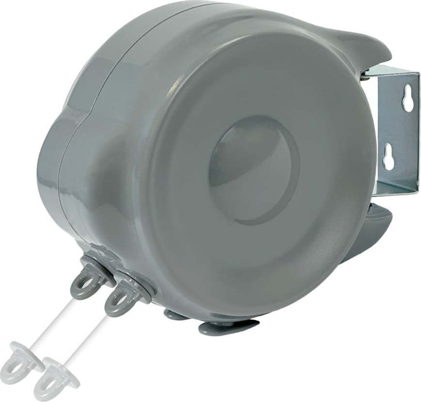 Šedý nástěnný sušák na prádlo 30 m – Addis