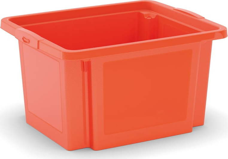Oranžový plastový úložný box 42x35x23 cm H-Box S – KIS