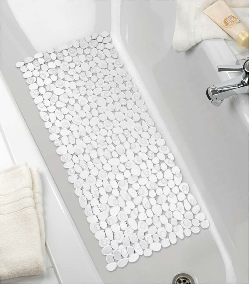 Transparentní protiskluzová koupelnová podložka Wenko Paradise, 71 x 36 cm