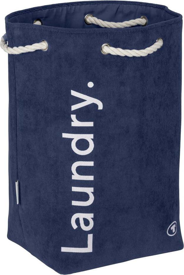 Tmavě modrý látkový koš na prádlo 35,5 l Tom Tailor – Wenko