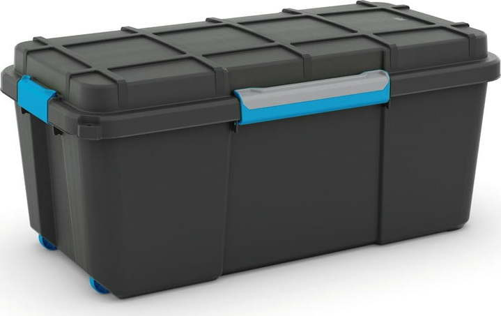 Černý plastový úložný box s víkem 78x39,5x35 cm Scuba Box – KIS