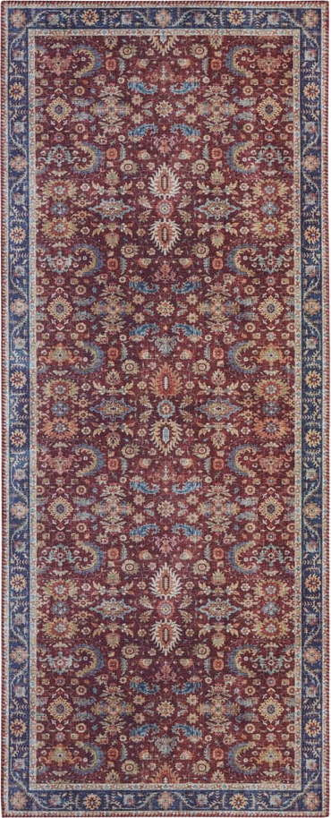 Vínově červený běhoun Nouristan Vivana, 80 x 200 cm