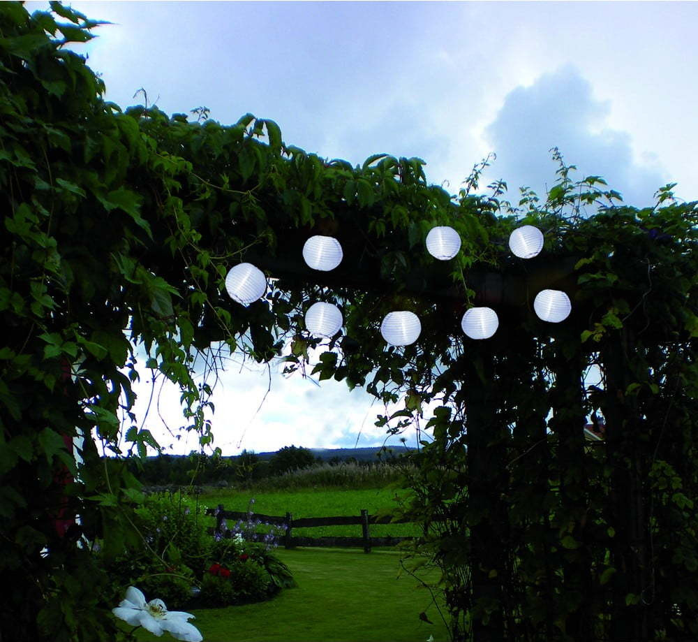 Světelný solární LED řetěz vhodný do exteriéru Star Trading Festival, délka 2,7 m