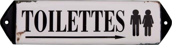 Kovová cedule 30,5x7 cm Toilettes – Antic Line