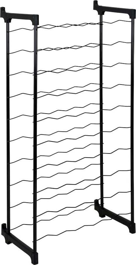 Černý kovový regál na víno na 50 lahví Barbera – Metaltex