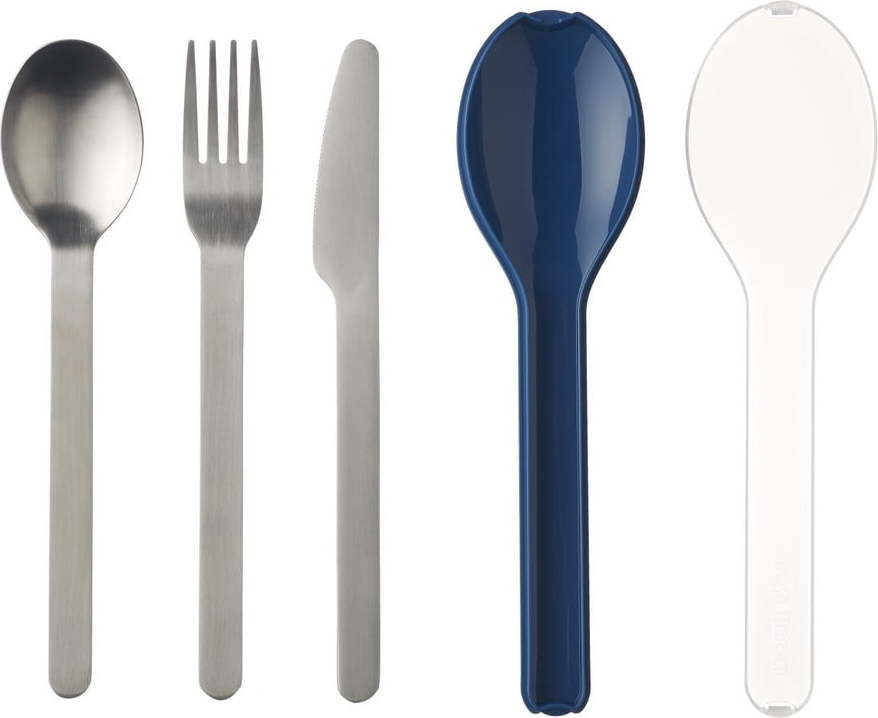 3dílná sada cestovních příborů s modrým obalem Mepal Ellipse