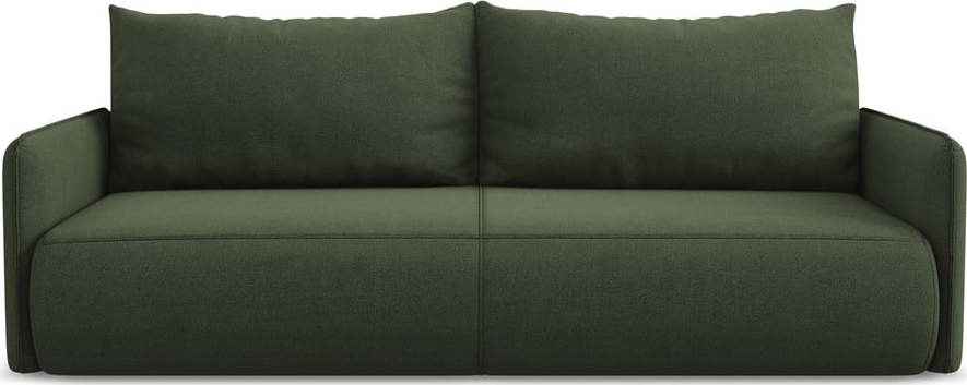 Zelená rozkládací/s úložným prostorem pohovka 216 cm Nanea – Makamii