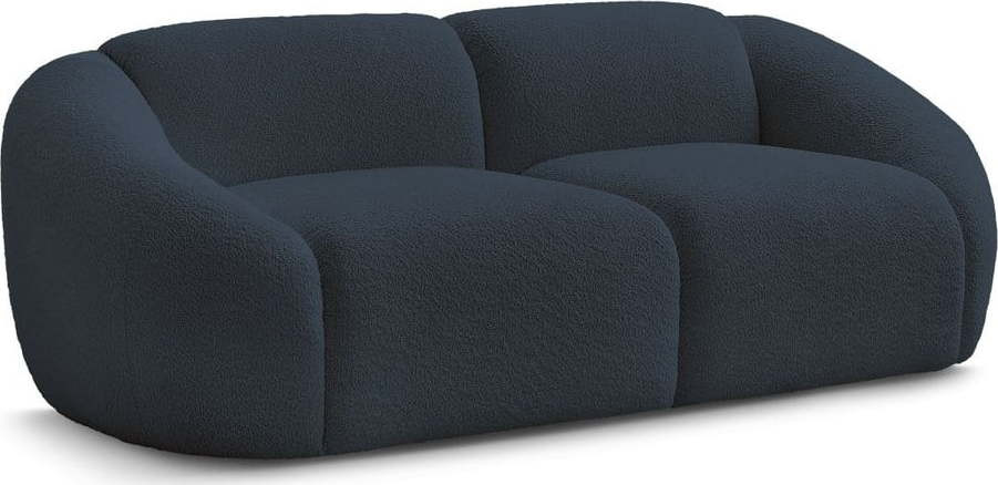 Tmavě modrá pohovka z textilie bouclé 230 cm Tina – Bobochic Paris