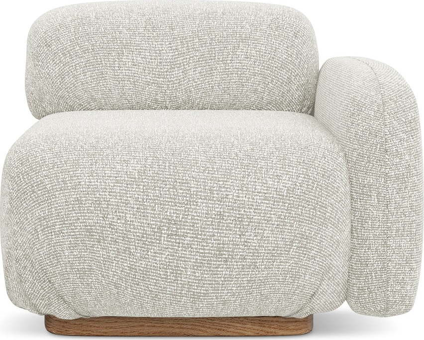 Krémový modul pohovky (pravý roh) Ailani – Makamii