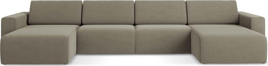 Světle hnědá rohová pohovka Kalea – Makamii