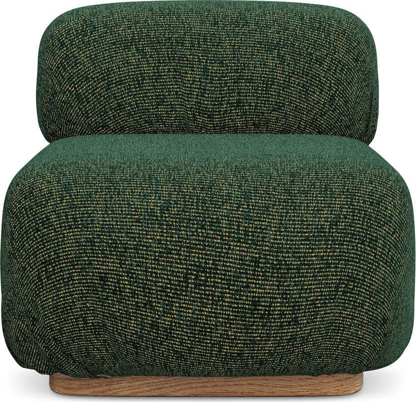 Tmavě zelený modul pohovky (středový díl) Ailani – Makamii