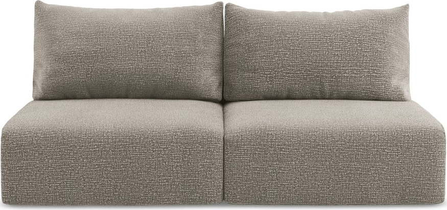 Béžová rozkládací/s úložným prostorem pohovka 216 cm Kalena – Makamii