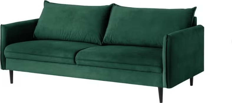 Tmavě zelená sametová pohovka 203 cm Juli – Ropez