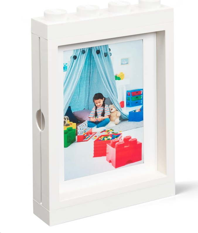 Bílý rámeček na fotku LEGO®, 19,3 x 26,8 cm