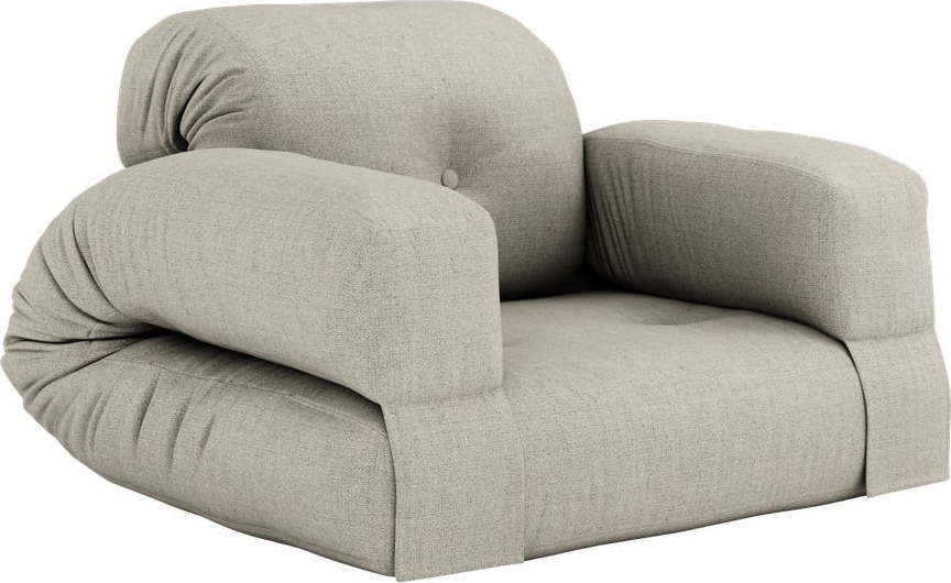 Béžové lněné křeslo Hippo - Karup Design