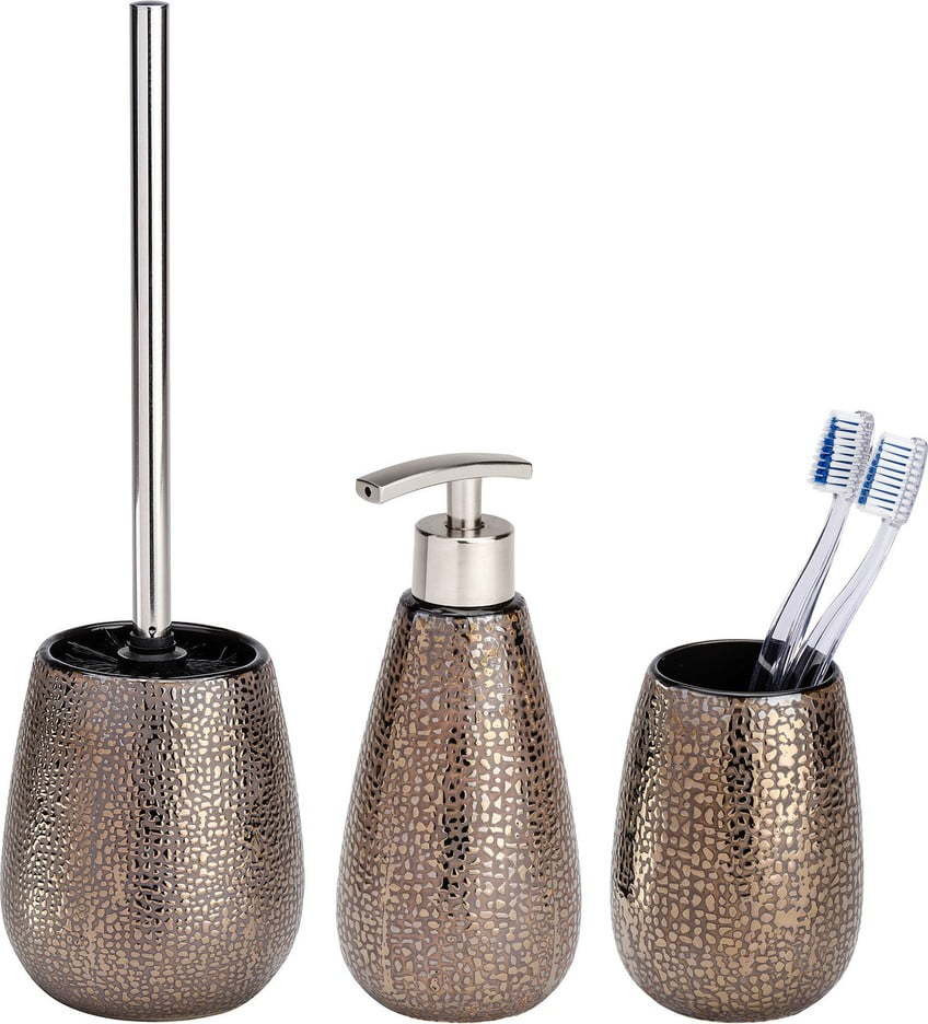 Keramická sada doplňků do koupelny v bronzové barvě Marrakesh – Wenko