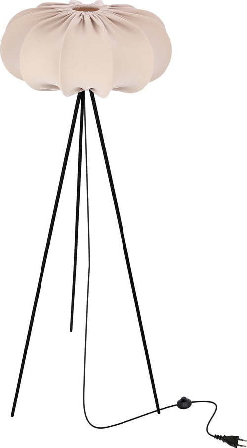 Béžová stojací lampa s textilním stínidlem (výška 147 cm) Cafee – Candellux Lighting