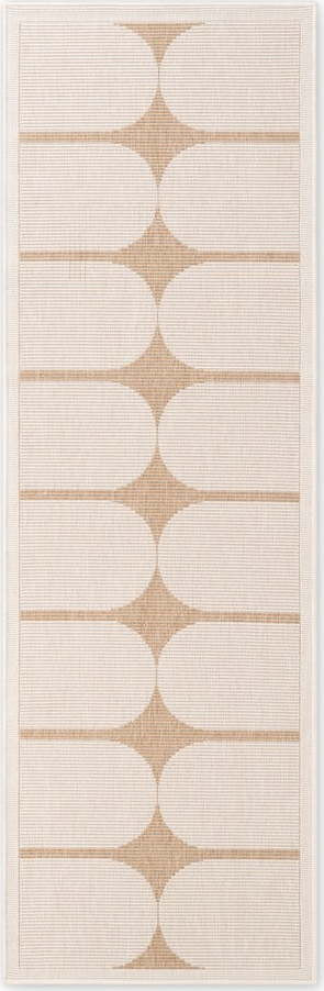 Vnitřní a venkovní běhoun v béžové a slonovinové barvě 80x250 cm Duet Bowen – NORTHRUGS