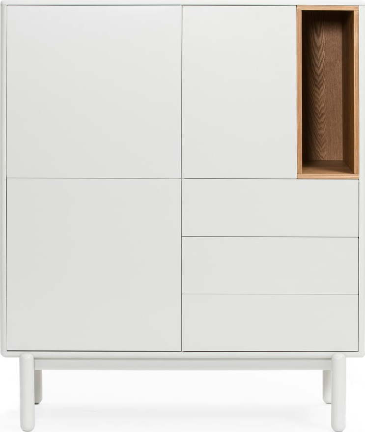 Bílá komoda 100x120x40 cm Corvo – Teulat