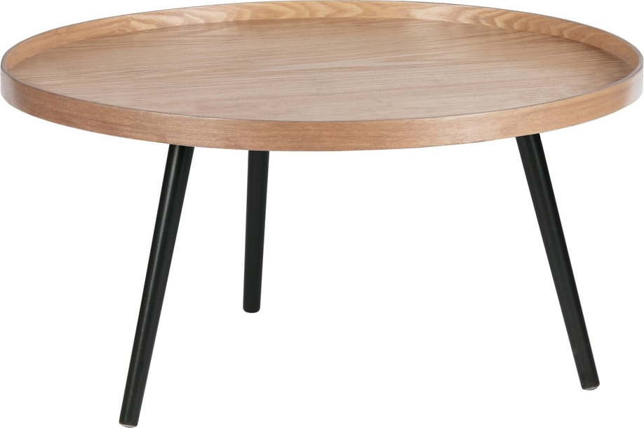 Béžovo-černý konferenční stolek WOOOD Mesa, ø 78 cm