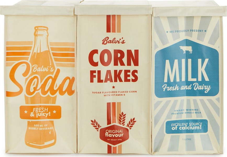 Plastové odpadkové koše na tříděný odpad v sadě 3 ks 28 l Retro – Balvi